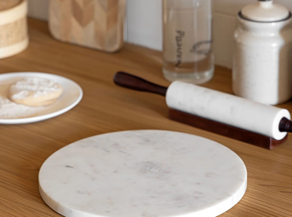 Marble Rolling Pin With Marble Chakla