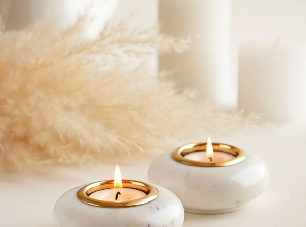 Marble Tea Light Candle Holders 1