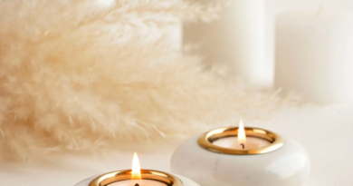 Marble Tea Light Candle Holders