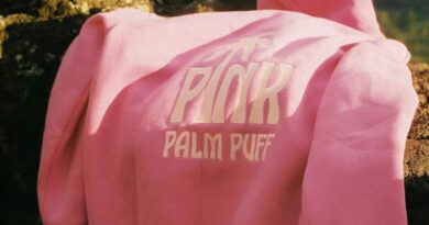 Pink Palm Puff Hoodies