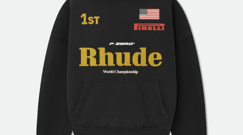RHUDE WORLD CHAMP HOODIE BLACK Y